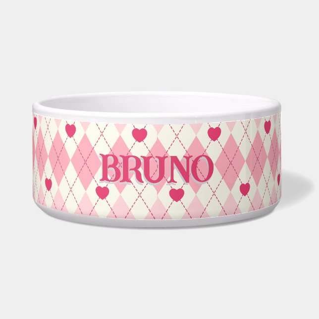 Comedero Custom Ceramic Pet Bowl, Dog Cat Feeding Bowl (Frente)