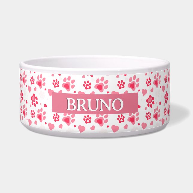 Comedero Custom Ceramic Pet Bowl – Personalized Dog & Cat (Frente)