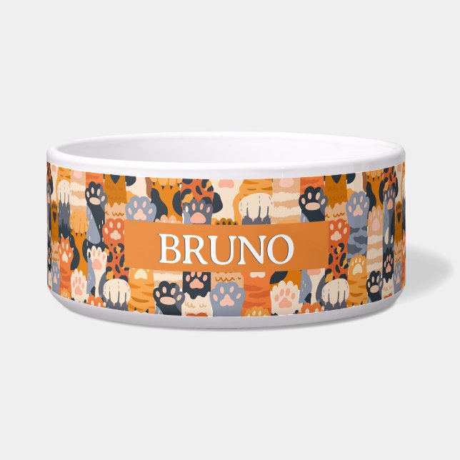 Comedero Custom Ceramic Pet Bowl – Personalized Dog & Cat (Frente)
