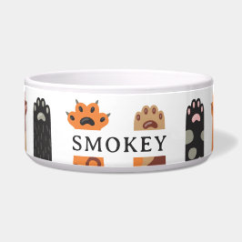 Comedero Custom Colorful Cat Paws