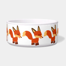 Comedero Cute Astute Personalizado Fox Dog Bowl