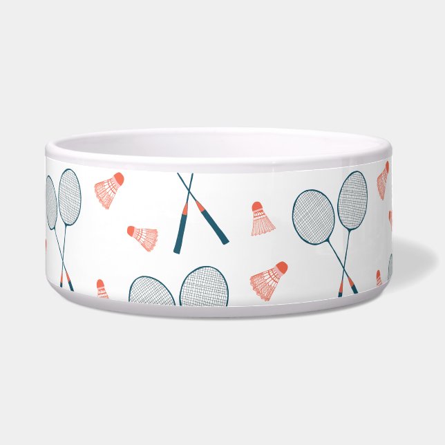 Comedero Cute Badminton Birdie Racquet Shuttlecock Retro (Frente)