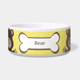 Comedero Cute Bear Mascota Personalizado Tazón de Comida de