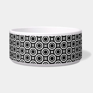 Comedero Cute black white zigzag circles pattern