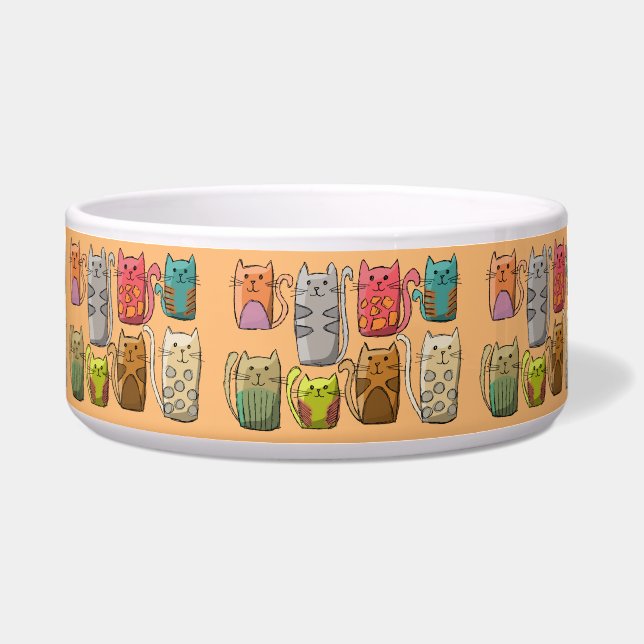 Comedero Cute Cats Personalizado Bowl (Frente)
