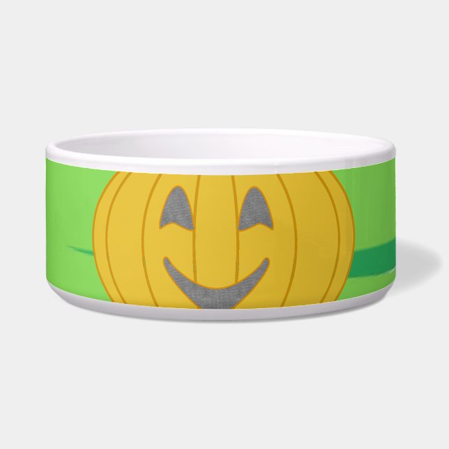Comedero Cute Cheerful Harvest Pumpkin Orange (Frente)