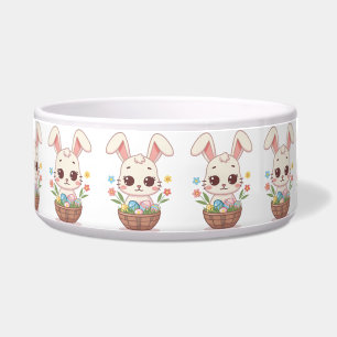 Comedero Cute conejo Kawaii de Pascua Ilustración de mascot