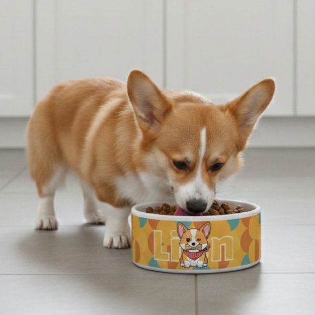 Comedero Cute Corgi Dog Bowls, Funny Pattern Puppy  (Subido por el creador)