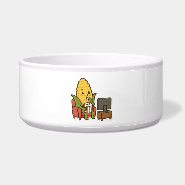 Comedero Cute Corn Watchdog TV con palomitas de maíz (Frente)