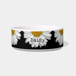 Comedero Cute Daisy Flower Name Dog Cat Mascota