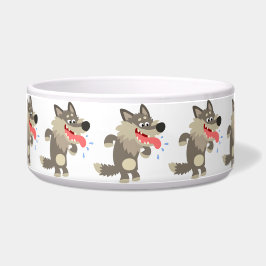 Comedero Cute familiar Personalizado Wolf Dog Bowl