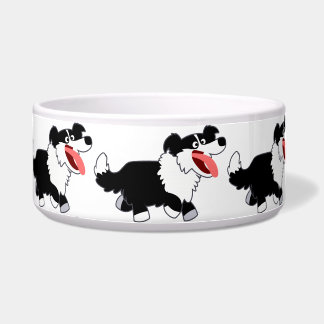 Comedero Cute feliz Personalizado Frontera Collie Pet Bowl