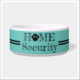 Comedero Cute Home Security Paw Print Pet Bowl