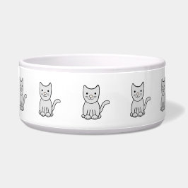 Comedero Cute Kitty Cat Ceramic Pet Bowl