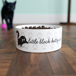 Comedero Cute Kitty Paws Personalizados Nombre Tazón de Gat