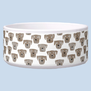Comedero Cute Labrador Retriever de chocolate acuarela