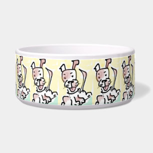 Comedero Cute Naive Cartog Dog Watercolor