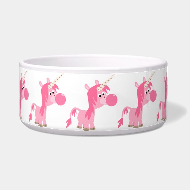 Comedero Cute Personalizado Buro Gum Unicorn Pet Bowl (Izquierda)