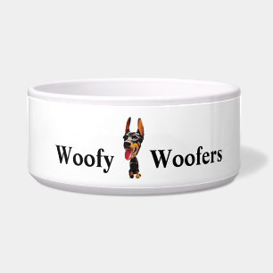 Comedero Cute Personalizado Doberman Pinscher Dog Bowl