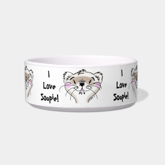 Comedero Cute Personalizado Ferret Face