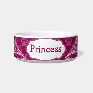 Comedero Cute Princes Kitty Personalized Kitty Cat Bowl