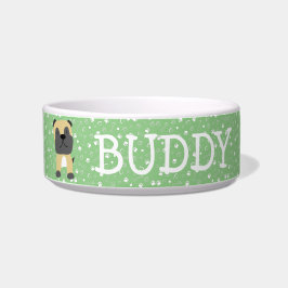 Comedero Cute Pug Dog Personalizable Nombre Bowl