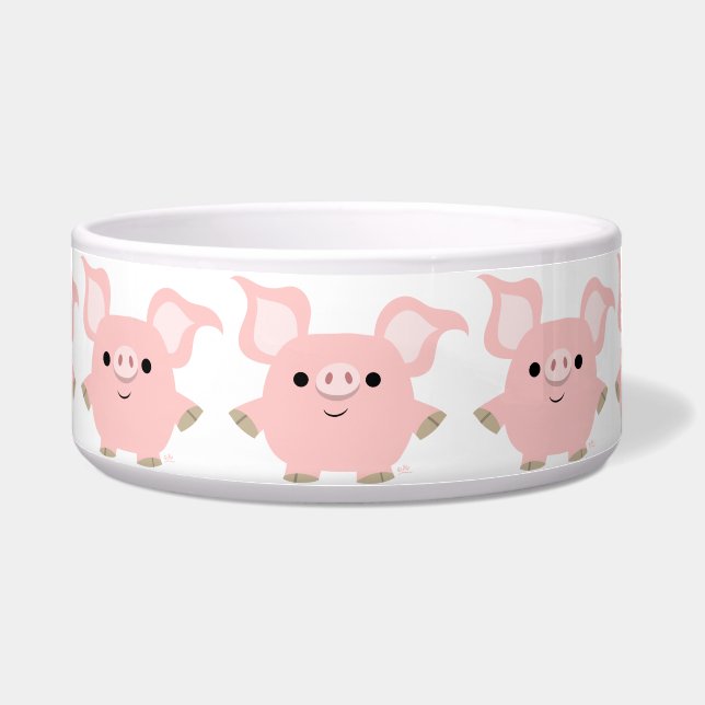 Comedero Cute Shorty Personalizado Pig Pet Bowl (Frente)