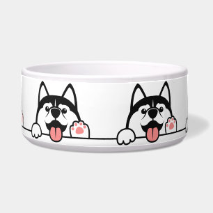 Comedero Cute Siberian Husky