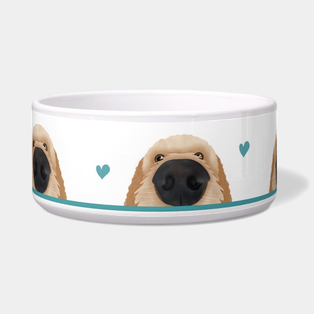 Comedero Cute Verde azulado Dog Bowl (Frente)