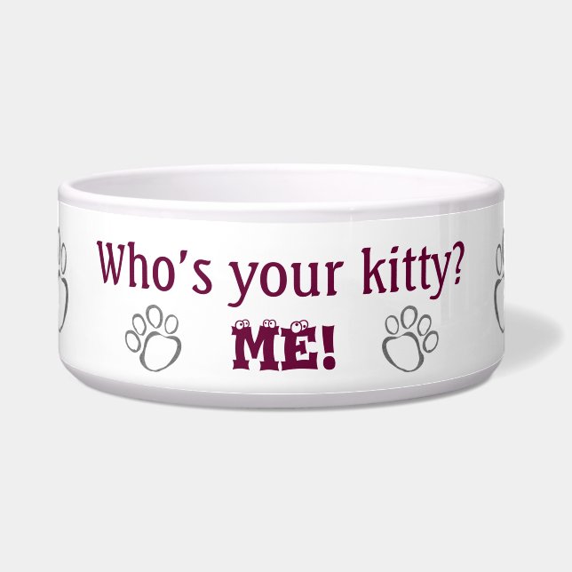 Comedero Cute Who is Your Kitty Cat (Frente)