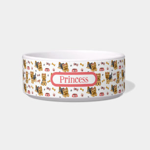 Comedero Cute Yorkshire Terriers Personalizar