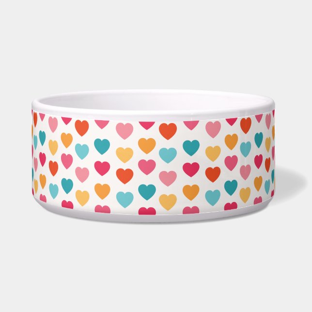 Comedero Cuto corazones mascota bowl (Frente)