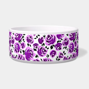 Comedero Cuto monograma blanco rosa violeta patrones intest