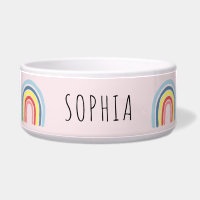 Cuto y moderno Rainbow Dog Bowl