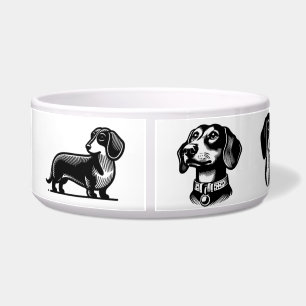 Comedero Dachshund con Bowls de NOMBRE