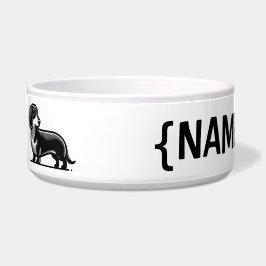 Comedero Dachshund con Bowls de NOMBRE