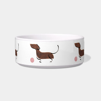 Comedero dachshund con la bola (bal hecho frente teckel)