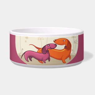 Comedero Dachshund Couple-Org/Pur