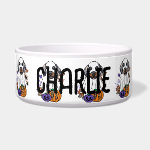 Comedero Dachshund Dapple Halloween Ghost Dog