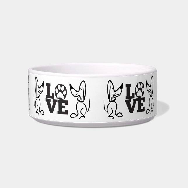 Comedero Dachshund Dog Love Pet Bowl (Derecha)