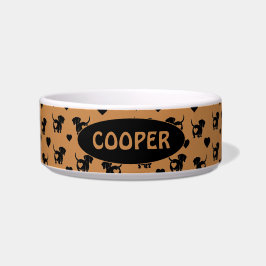 Comedero Dachshund Love food Water Bowl