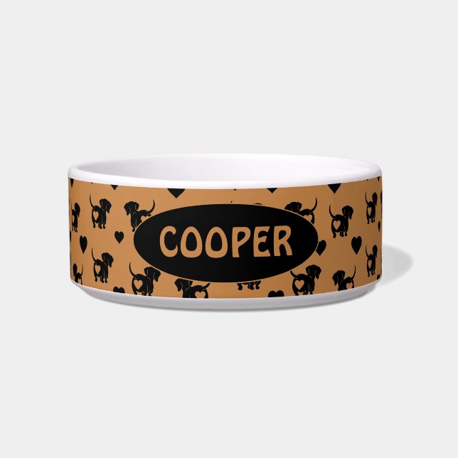 Comedero Dachshund Love food Water Bowl (Frente)