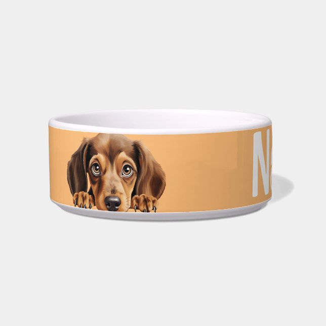 Comedero Dachshund Mascota de Perro Cachorro (Izquierda)