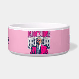 Comedero Daddy's Home Trump Personalizado Rosa