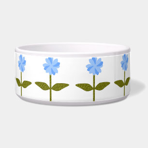 Comedero Daisy Flower Bonito Blue Dog Bowl