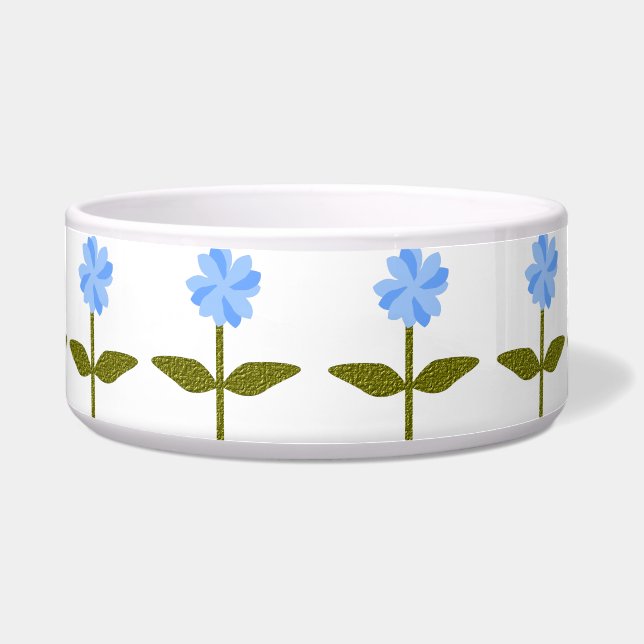 Comedero Daisy Flower Bonito Blue Dog Bowl (Frente)