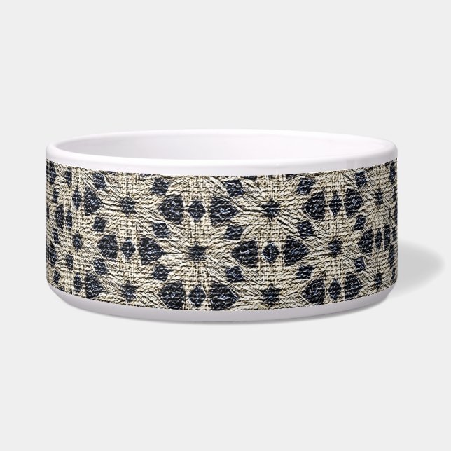 Comedero Daisys Blue Faux Burlap (Frente)
