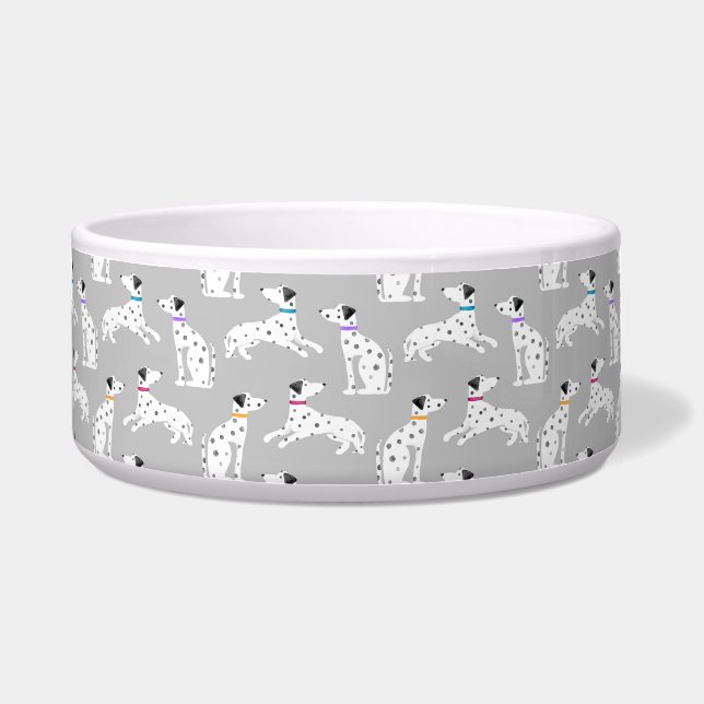 Comedero Dalmatia Dog Polka Dot Animal acuarela (Frente)