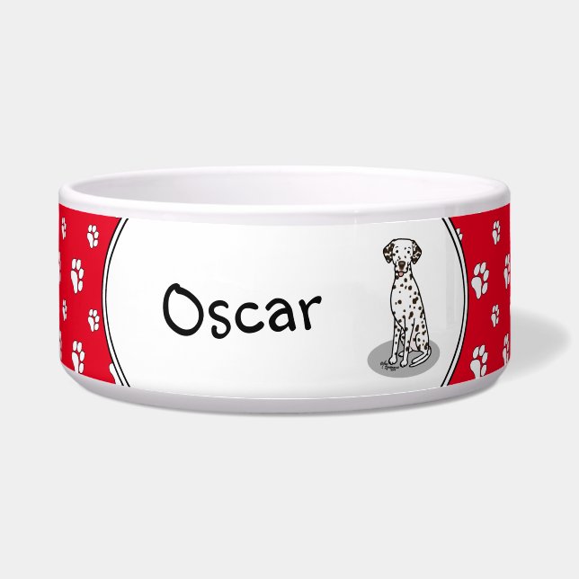 Comedero Dalmatian (hígado 1) Cute Dog Bowl (Frente)
