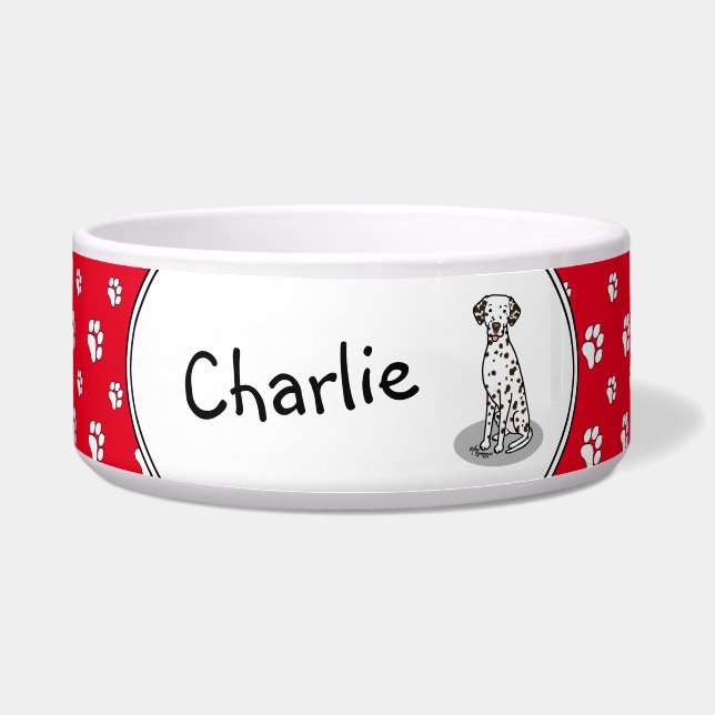 Comedero Dalmatian (hígado 1) Cute Dog Bowl (Frente)